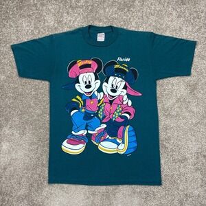 Vintage 90s Disney Mickey Minnie‎ Mouse Florida Double Sided T Shirt Medium